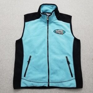 Above Sea Level Fleece Jacket‎ Men Medium Vest Zip Rock N Roll Marathon San Jose